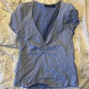 Blue Floral Brandy Melville Tee